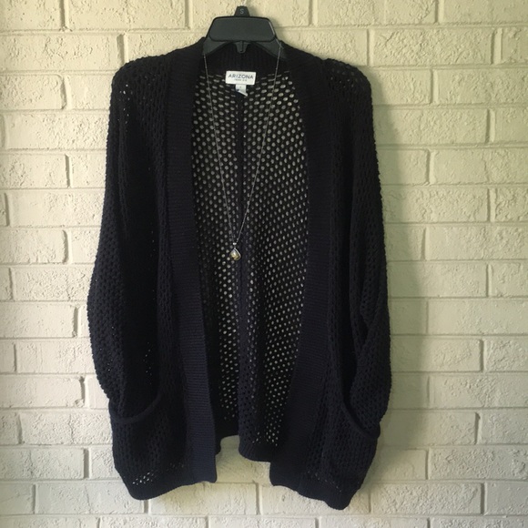 Arizona Jean Company Sweaters - Oversize Black Cotton Mesh Sweater